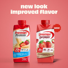 Premier Protein Shake, Strawberries & Cream, 30g Protein, 11 fl oz, 4 Ct