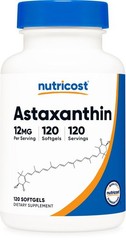 Astaxanthin 12mg Softgels – Non-GMO, Gluten-Free, 120 Count, 4 Month Supply