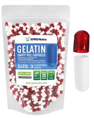 XPRS Nutra Size 3 Empty Capsules – 500 Count Empty Gelatin Capsules