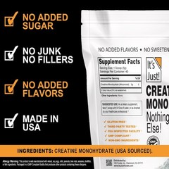 Muscle Growth Support – 3rd Party Lab Tested Creatine Monohydrate Powder