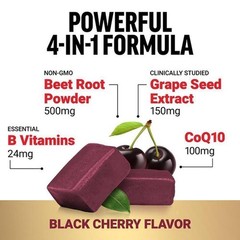 FORCE FACTOR Total Beets Ultimate Heart Health Pressure Blood Support Chews