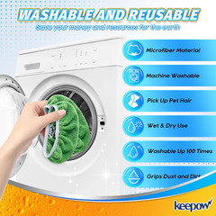 Reusable Wet Pads Refills Compatible with Swiffer Sweeper Mop, Dry Sweeping Clot