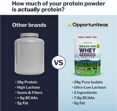 Grass-Fed Whey Protein Isolate, Unflavored, 1 lb, 28g Protein