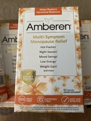Amberen Menopause Multi-Symptom Relief Capsules 60-Count – 5 boxes – 11/2025