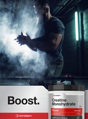 Creatine Monohydrate Powder 17.6oz | Micronized, Vegetarian | by Horbaach