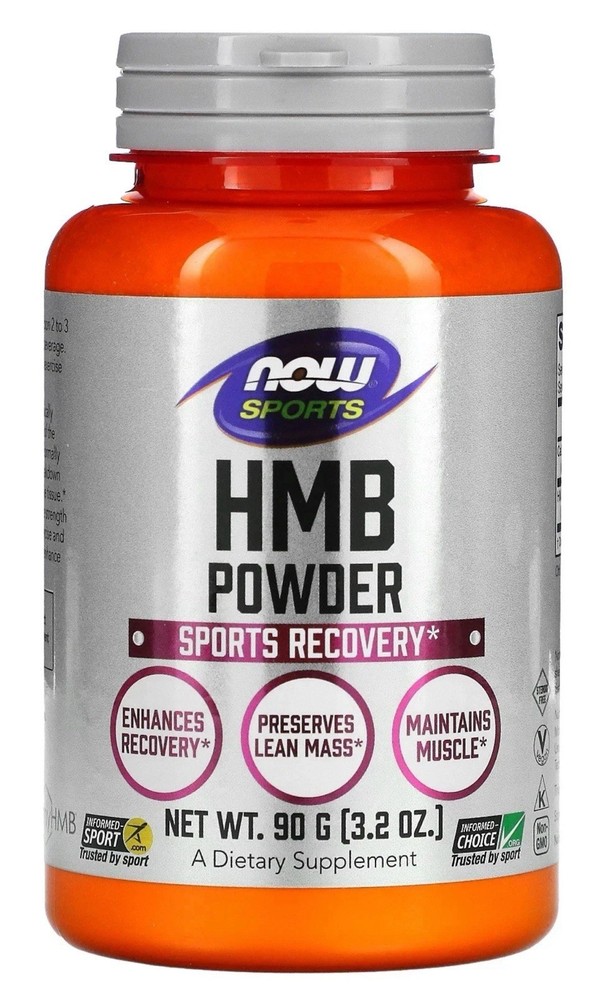 Now Foods Sports HMB Powder 3.2 oz 90 g GMP Quality Assured, Vegan EXP 05/2028