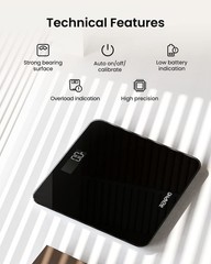 High Accuracy Bathroom Scale, Digital Body Weight Scale up to 400 lb, 11” Displa