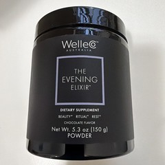 WelleCo Evening Elixir Powder 150g Chocolate Sleep Supplement Magnesium Exp 3/27