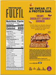 Protein Bars, Chocolate Peanut Caramel Flavored, 20g Protein, Pantry Staples, 12