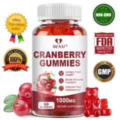 Cranberry Gummies – Urinary Tract Support & Vitamin C Enriched for Women 60PCS