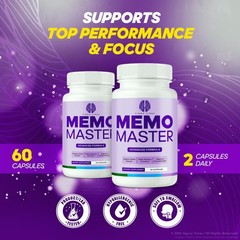 (5 pack) Memo Master – MemoMaster Brain Support for Focus & Cognitive Sharpness