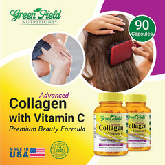 – Halal Collagen Peptides 1500 Mg Type I & III, with Vitamin C 300 Mg for Bet…