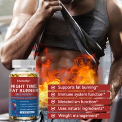 Night Time Fat Burner Reduce Belly Slimming Weight Loss 120 Capsules