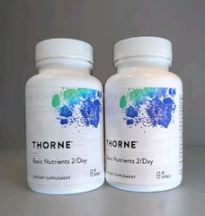 Lot of 2 Thorne Research Basic Nutrients 2/Day 60 Total Count x2 Exp 7/2026