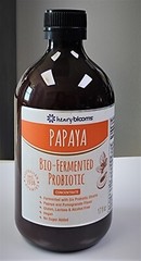HenryBlooms Papaya with Pomegranate Bio-Fermented Probiotic 17oz| 4Pk