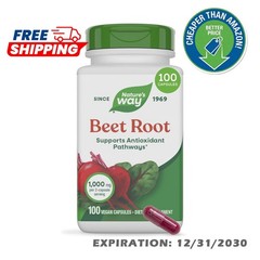 NATURE’S WAY | Beet Root – 100 Vegan Capsules | 12/31/2030 Expiration