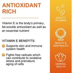 Vitamin E 1000 Iu Capsules 670mg – Supports Skin, Hair, Immune and Eye Health