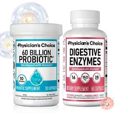 Health Gut Bundle: 60 Billion Probiotics 30ct + Digestive Enzymes 60ct Supports