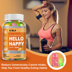 Hello Happy Gummies – Optimistic Mood, Reduce Fatigue – with Vitamin D & Saffron