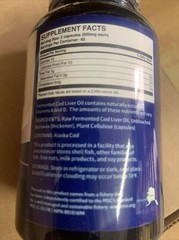 Green Pasture Blue Ice Fermented Cod Liver Oil, 120 Veg Capsules, Non-Flavored