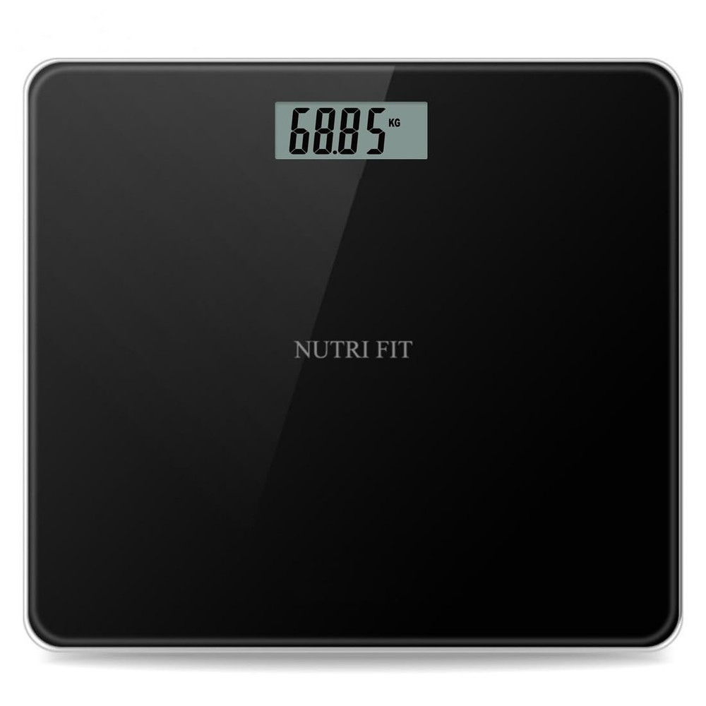 NUTRI FIT Digital Bathroom Scale for Body Weight, Bath Cool Black