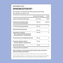 MINDBODYSKIN@ Hormonal Acne SupplementDigestive Support, Liver Detoxifiers