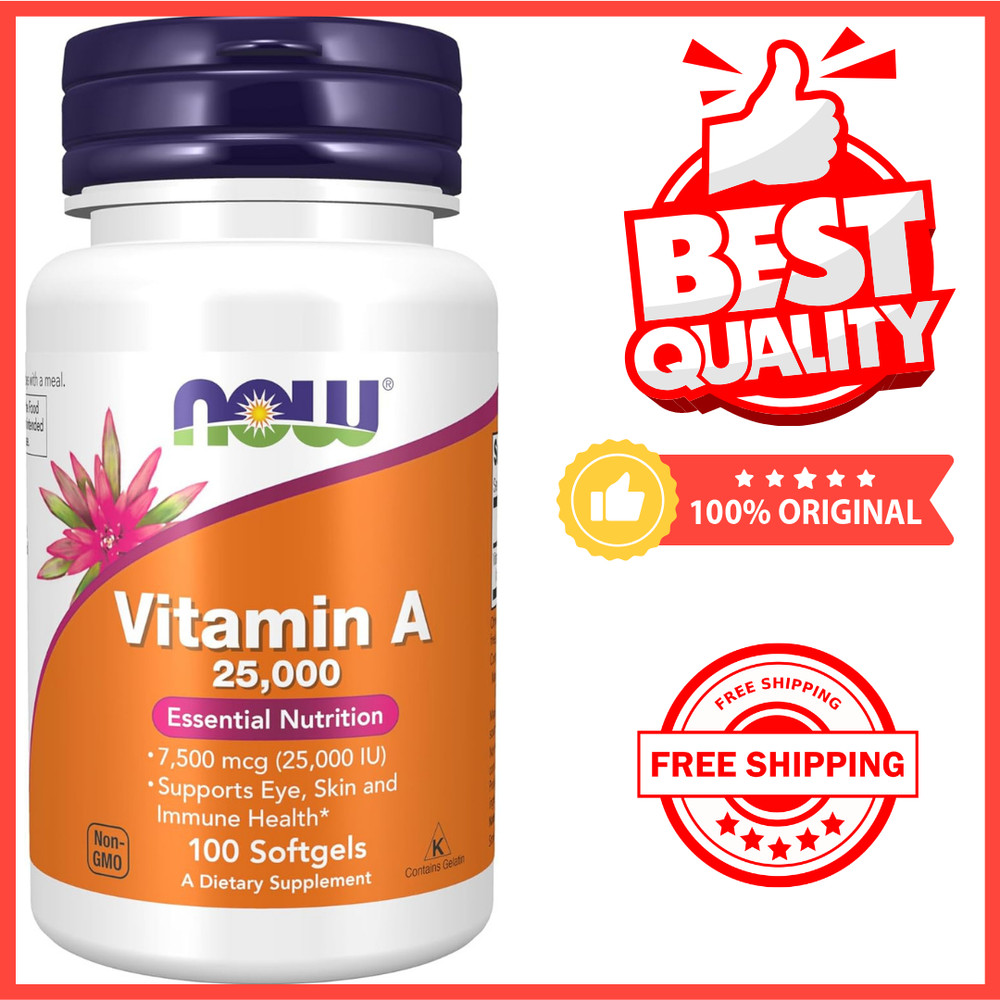 NOW FOODS Vitamin A 25 000 100 Softgels