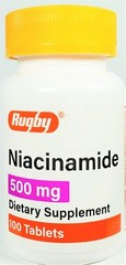 Rugby Niacinamide 500mg 100ct Tablets -Expiration Date 09-2024