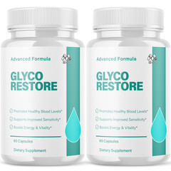 (2 Pack) Glyco Restore Capsules Advanced Support Blood Supplement 120 Capsules