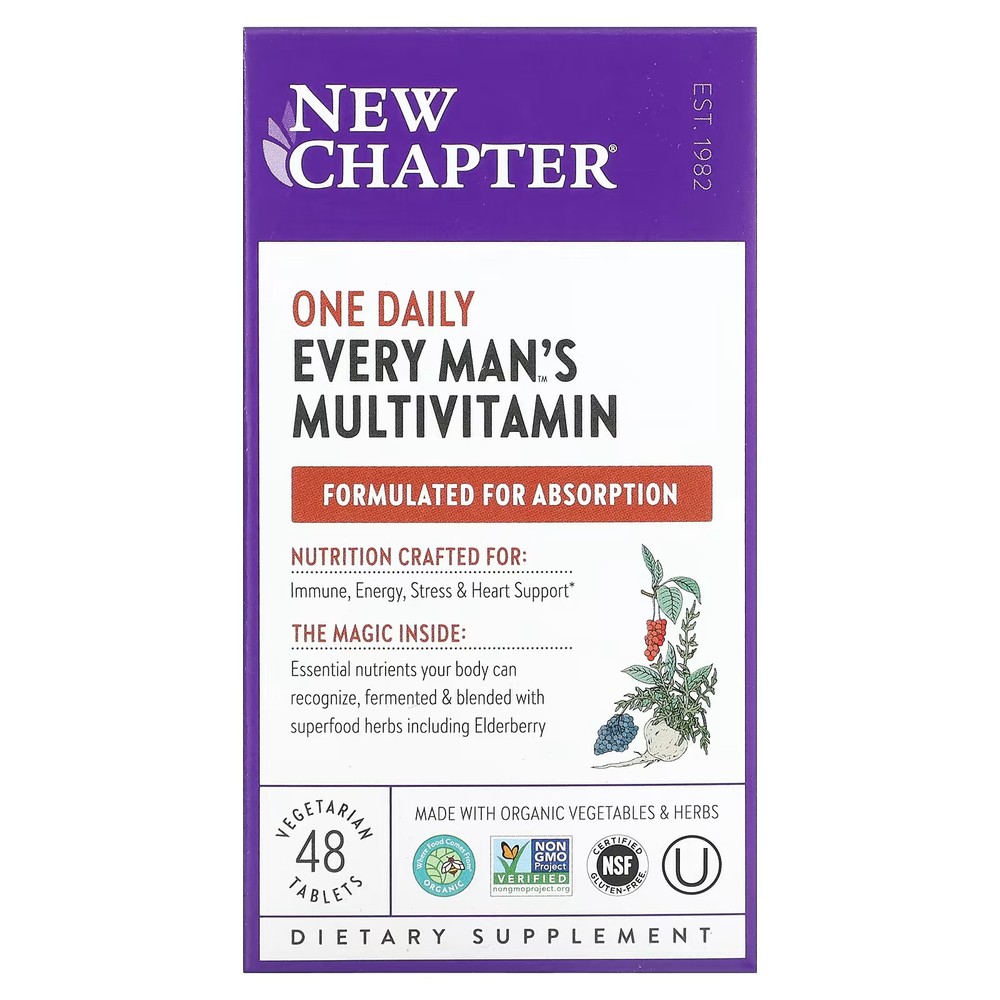 2 X New Chapter, One Daily Every Man’s Multivitamin, 48 Vegetarian Ta-worldwide
