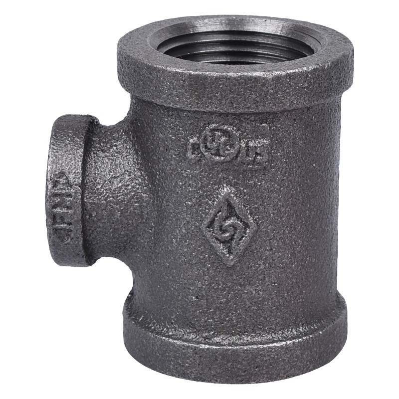 ProSource 11A1X1/2B Pipe Tee, 1/2 x 1 in, Threaded, Malleable Iron, SCH 40 Sched