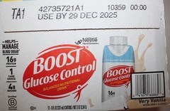 Nestle Boost Glucose Control Nutritional Drink 12 Pack 8 oz Very Vanilla 12/2025