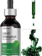 Non-GMO, Liquid Chlorophyll Drops 2 oz by Horbaach, Natural Peppermint Flavor