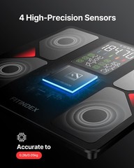 FITINDEX Smart Scale with BMI, Body Fat, Muscle Mass, Scale for Body Weight a…