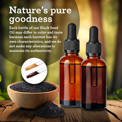 Black Seed Oil, Cold-Pressed Nigella Sativa – Rich in Vitamin D3 5000 Units, …