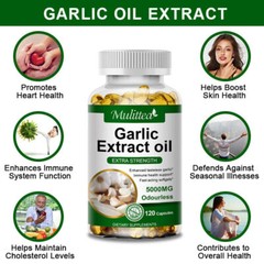 5000mg Garlic Oil 120 Rapid Release Softgels Capsules 5000 Extract organic Caps