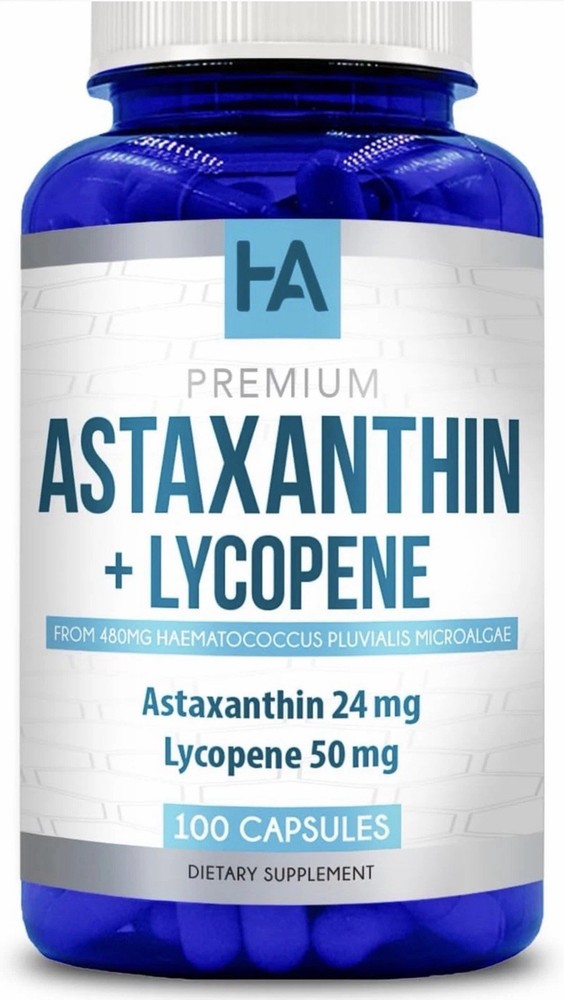 Astaxanthin and Lycopene Supplement | Lycopene 50Mg plus Astaxanthin 24Mg Carote