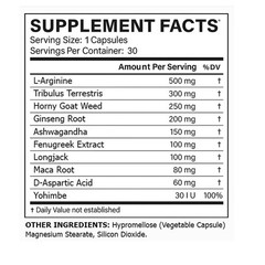 MidKnight Men’s Stamina Support Supplement 30 Capsules 1 Pack