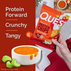 Quest Tortilla Style Protein Chips, Buffalo Ranch Flavor, Baked, 1.1oz Bags 4 Ct