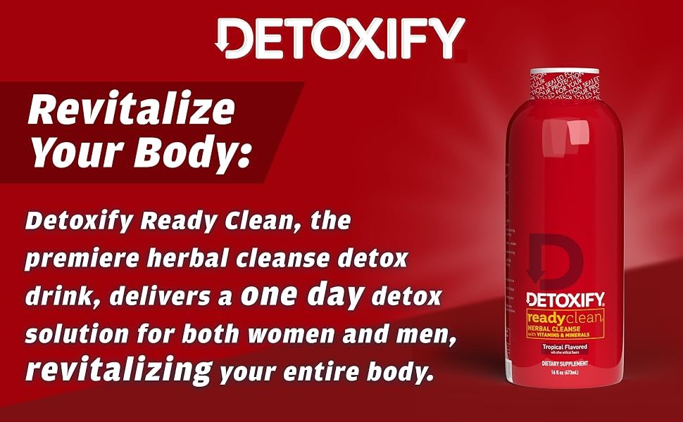 1x Bottle Ready Clean Detoxify Tropical Herbal Cleanse | 16oz | Fast Shipping