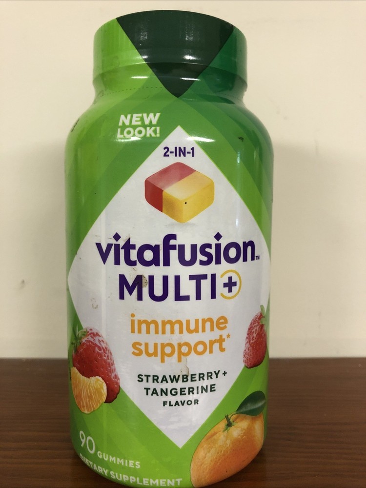 Vitafusion Multi+ Immune Support 90 Strawberry + Tangerine Gummies 12/2026