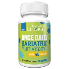 Bariatric Choice Once Daily Bariatric MultiVitamin Capsule 45mg Iron Weight Loss