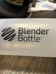 BlenderBottle 45 fl oz Plastic Shaker Bottle, Flip Lock Lid, Clear NO SHAKER