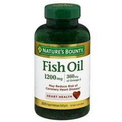 Nature’s Bounty Fish Oil Softgels – 200 Count