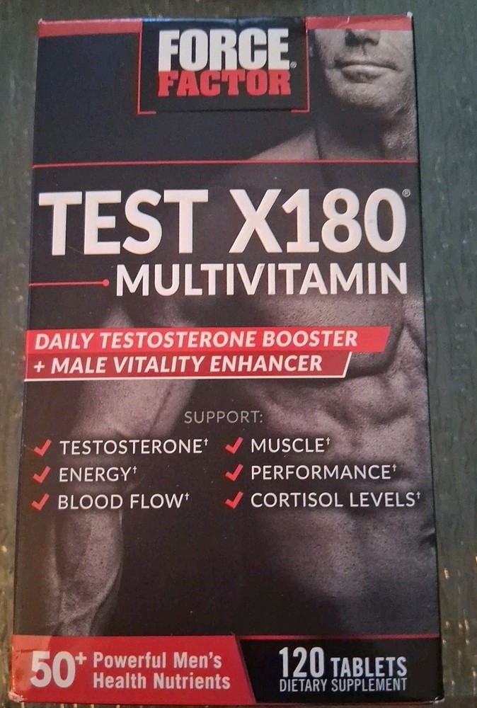 Test X180 Multivitamin + Testosterone Booster, 120 Tablets. Exp 9/27