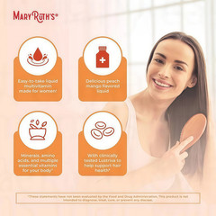 Mary Ruth’s Multivitamin + Hair Growth | 3 Pack | Peach Mango 15.22 oz brand…*