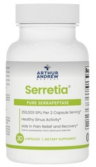 30 Count (Pack of 1), Arthur Andrew Medical, Serretia, Serrapeptase Formula…