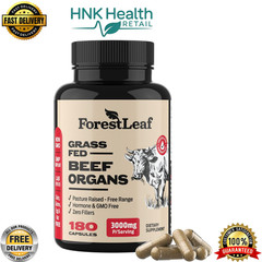 ForestLeaf Beef Organ Supplement – Grass Fed & Pasture Raised – 180 Capsules