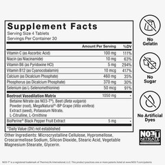 NO3-T Powered Total Beets – 120 Tablets for Enhanced Circulation & Heart Support