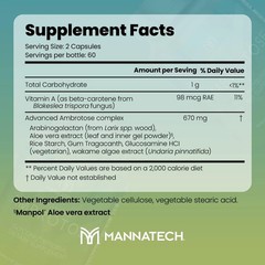 Mannatech Advanced Ambrotose Capsules 240 Count | Dietary Supplement